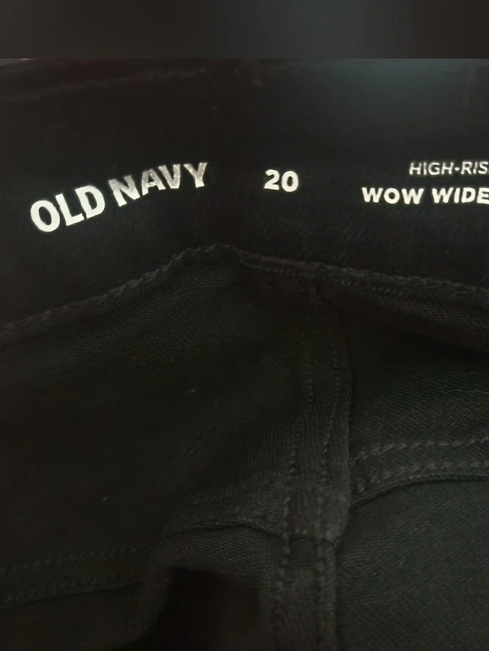 Old Navy High-Waisted Wow Wide-Leg Jeans in Black Size 20 - Picture 5 of 5